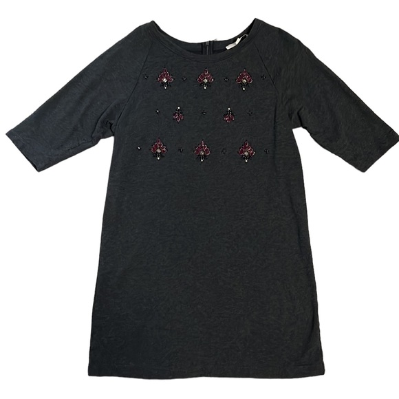 LOFT Dresses & Skirts - Ann Taylor LOFT Sweatshirt Dress With Bead Detail sz L